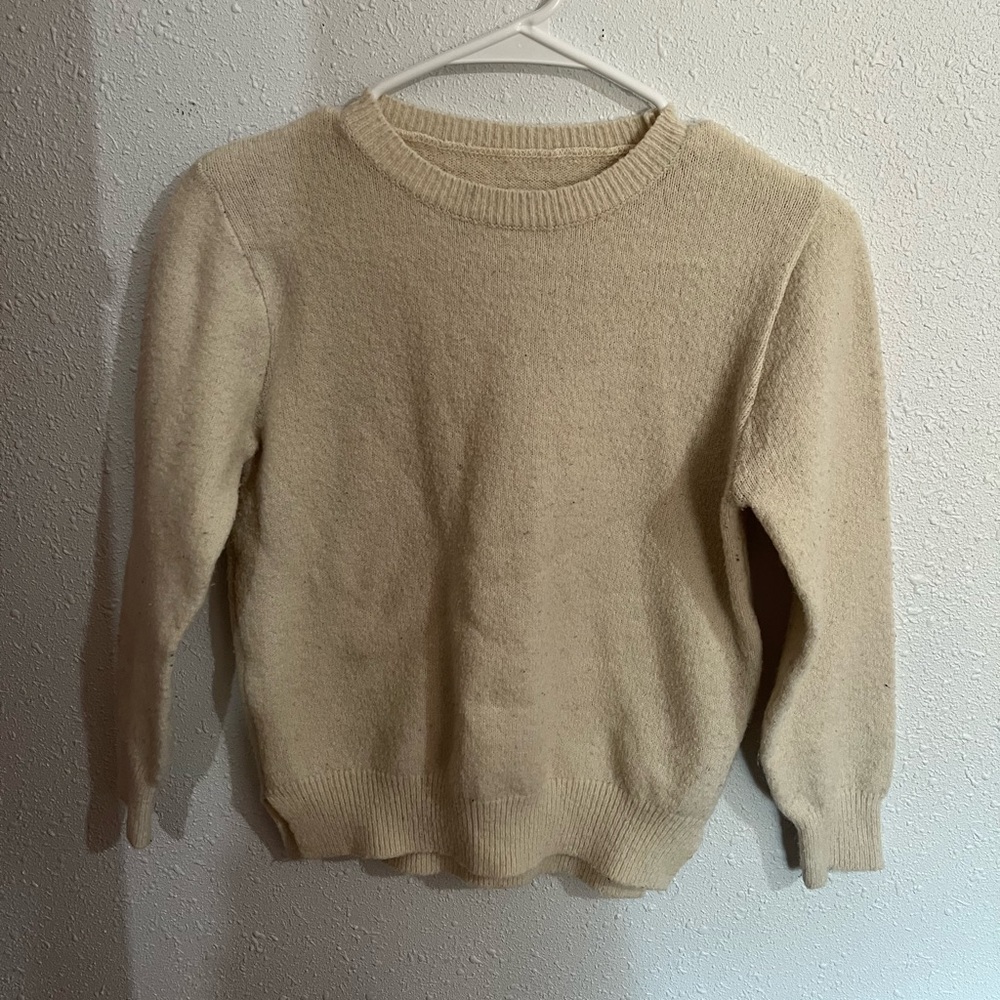 crème long sleeve sweater